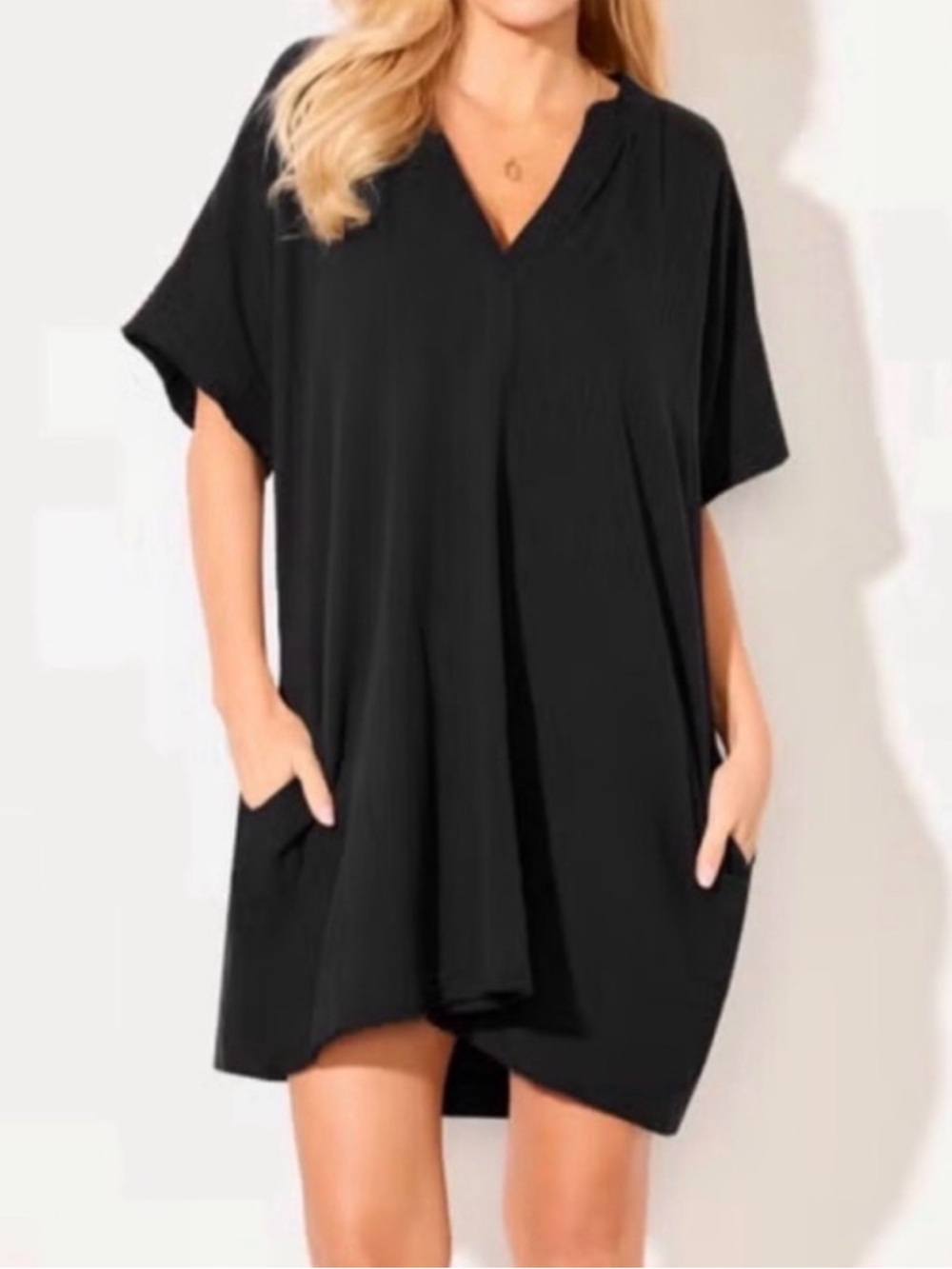 Black Gauze V-Neck Swim
CoverUp Coverup Swimsuits For All Plus Size 14 16 1X